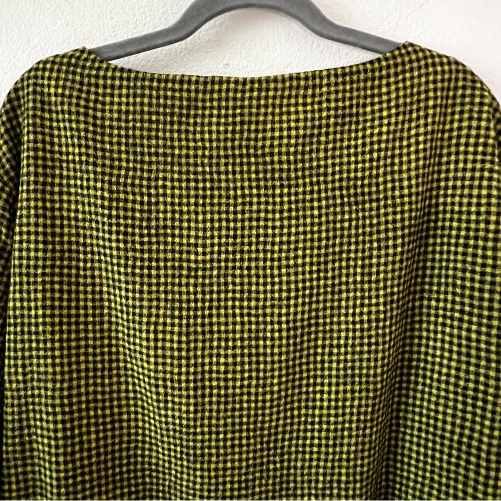 See By Chloé Virgin Wool Gingham Shift Dress French Mod Career Chic Size 8 - Picture 11 of 15